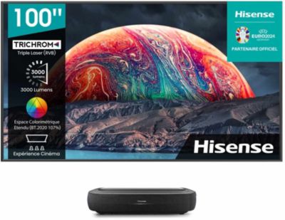 Vidéoprojecteur home cinéma HISENSE 100L9HD Laser TV + écran ALR FRESNEL