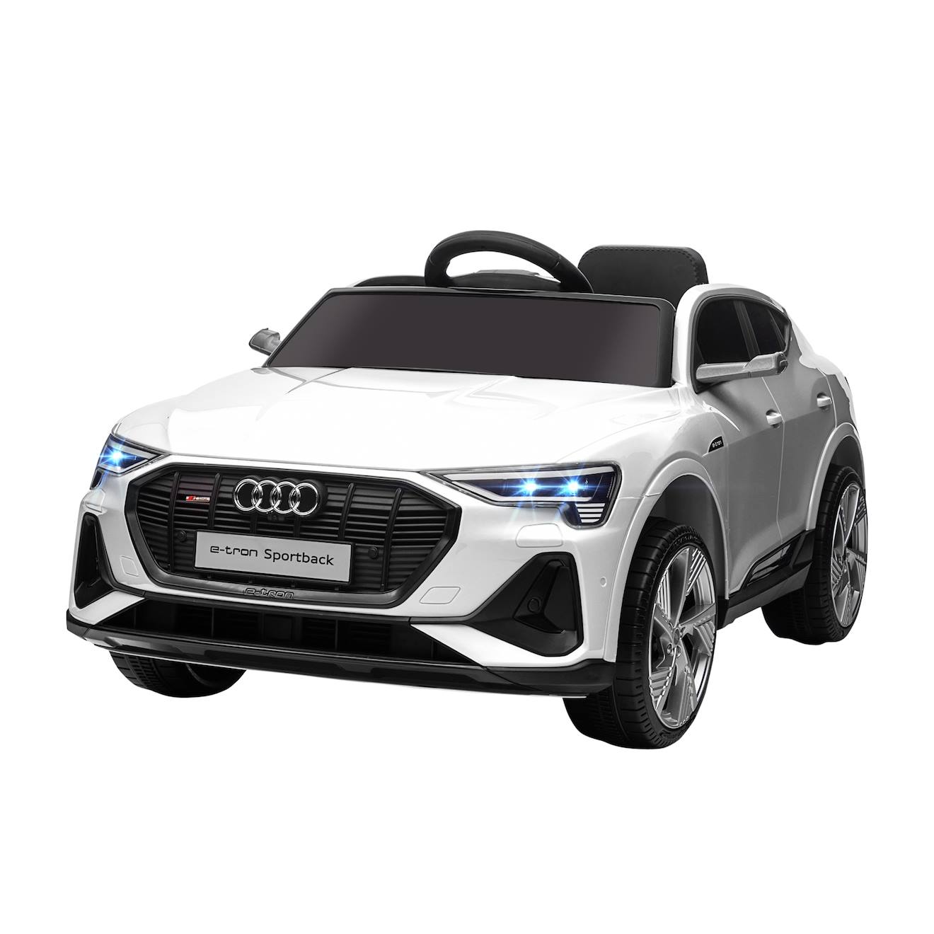 Voiture Électrique Enfant Audi E-tron Sportback S Line 12 V 8 Km/h Max. - Effets Sonores, Lumineux - Télécommande Blanc