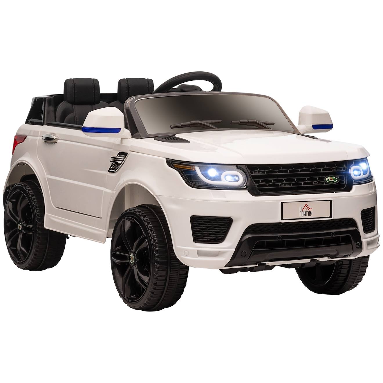 Voiture Électrique Enfant Suv 4x4 - 12v, 5km/h Max. - Télécommande - Nombreux Effets Blanc